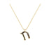 Het - Hebrew Alef-Bet letter diamond Necklace - Het letter